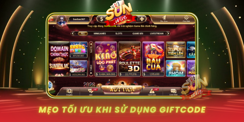 Meo Toi Uu Khi Su Dung Giftcode