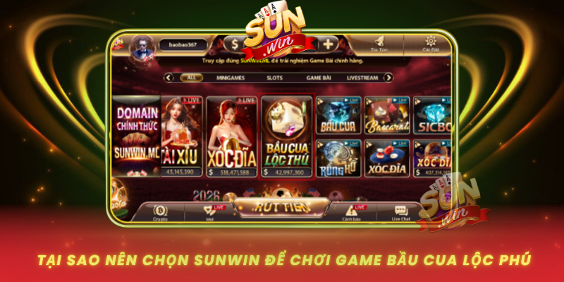 Tai Sao Nen Chon Sunwin De Choi Game Bau Cua Loc Phu