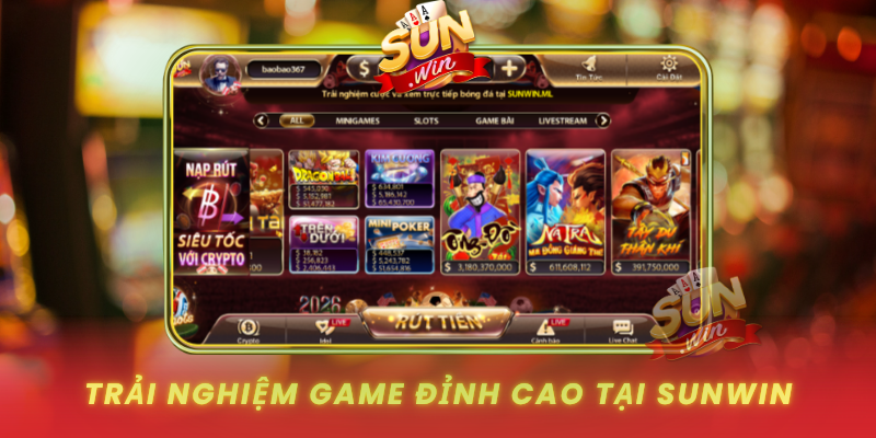 Trai Nghiem Game Dinh Cao Tai Sunwin